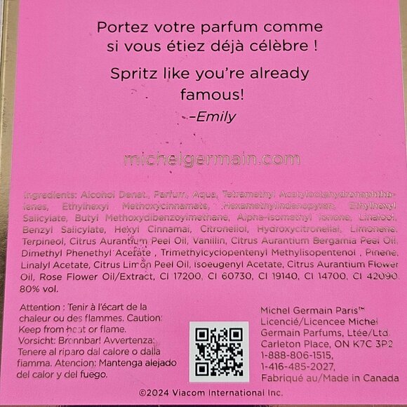 Emily In Paris Eau De Parfum Spray Perfume Michel Germain 1 fl oz 30 ml NIB - Picture 9 of 10
